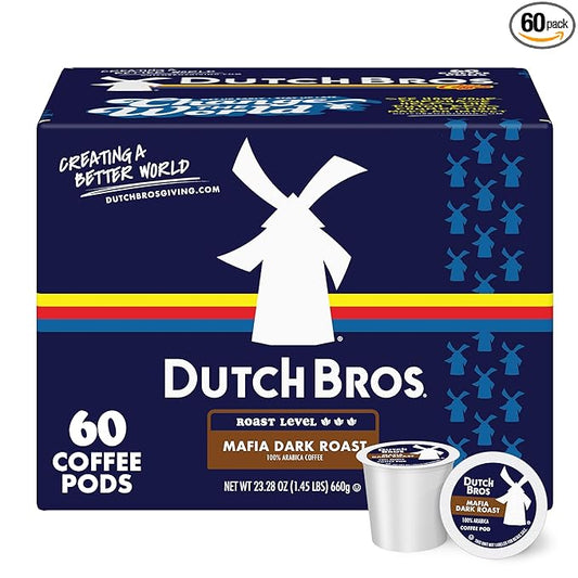 Dutch Bros® Mafia Dark Roast, 60 Count, Dark Roast, Single Serve Coffee Pods for Keurig K-Cup Brewers