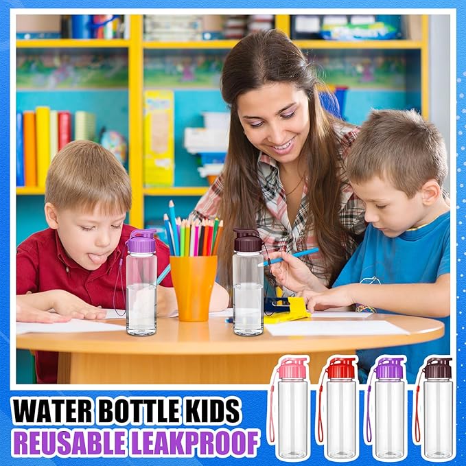 Mifoci 20 Pieces Water Bottle Bulk 17 oz Plastic Water Bottles Bulk Gym Sports Adults Reusable Large Bottles with Leak Proof Flip Top for Party Outdoor (Vibrant Color)