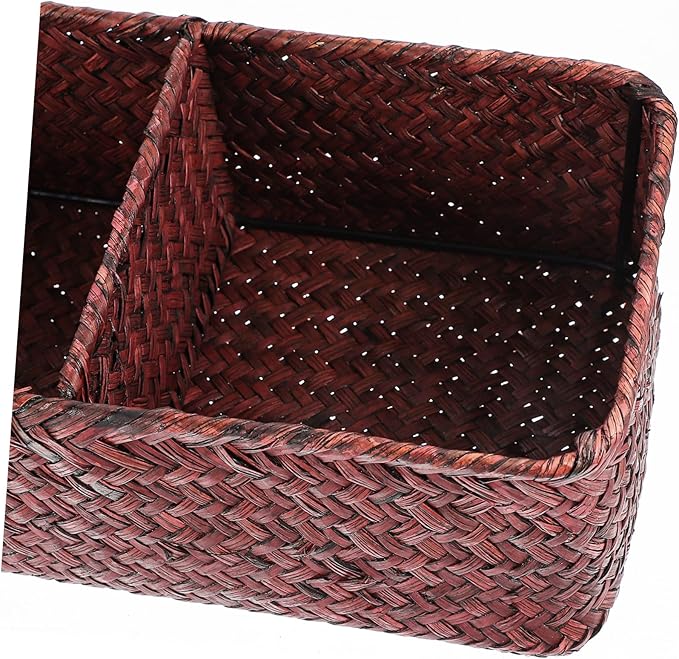 CHILDWEET Sturdy Seagrass Basket Handles Wicker Storage Basket for Home Organizing