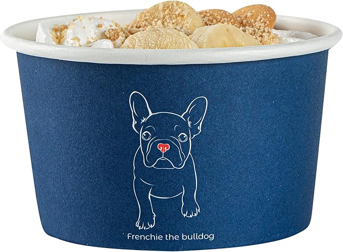 Restaurantware Coppetta 12 Ounce Dessert Cups, 200 Disposable Ice Cream Cups - Lids Sold Separately, Sturdy, Frenchie Paper FroYo Bowls, For Hot And Cold Foods, Perfect For Gelato Or Mousse