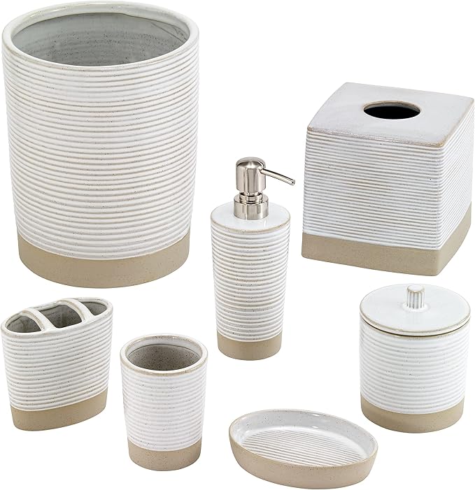 Avanti Linens - Tumbler, Guest Bathroom Essentials, Modern Home Decor (Drift Collection)
