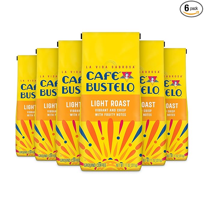 Café Bustelo Light Roast Ground Coffee, 11-Oz. Bag (Pack of 6)