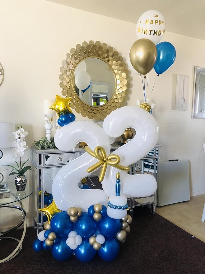 40 Inch White Numbers 9 Balloon, Balloons Decorations for 9 19 90 Birthday Party, Engagement, Wedding, Graduations, Photo Shoot Supplies