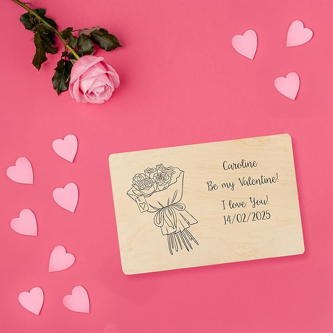 Creative Deco Personalized Wooden Storage Box Valentine Box | 11.8x7.87x5.51in (+-0.5) | Multiple Choice | Hinged Lid Handles Engraving | Unpainted Gift Box | UNSANDED Memory Souvenir Chest