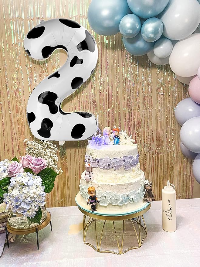 2 Numbers Balloon 40 Inch White Black Two Balloon Number Birthday Decor, 2nd 12 21st Party Celebration Decorations Graduations Wedding Baby Shower