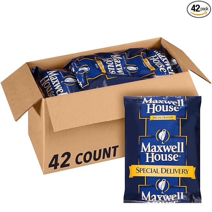 Maxwell House Special Delivery Medium Roast Ground Coffee (1.2 oz Bags, Pack of 42)