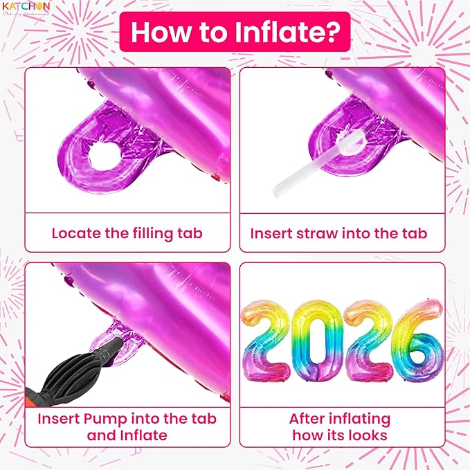 Rainbow Graduation Decorations 2026 | Giant, 42 Inch, Foil 2026 Graduation Balloons Class of 2026 Decorations | 2026 Balloons Number, Graduation Party Decorations | Prom Decorations 2026, Katchon