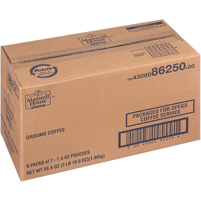Maxwell House Special Delivery Ground Coffee Single Serve (1.4 oz Bags, Pack of 42)