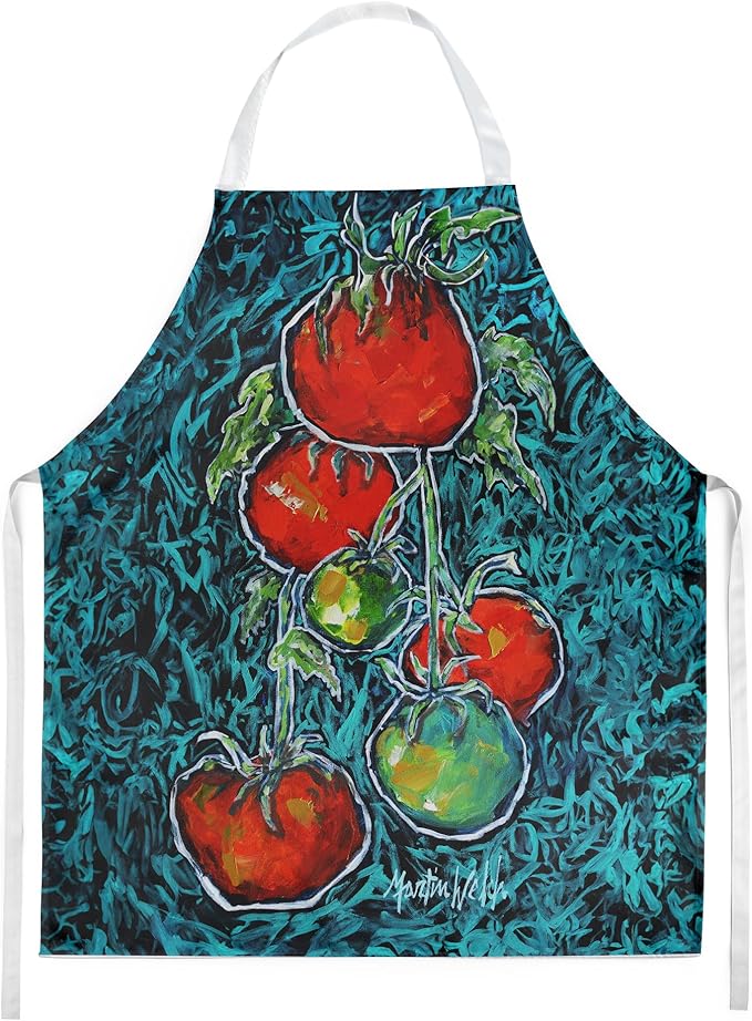 Caroline's Treasures Maters Tomatoes Apron Cooking Kitchen Server Baking Crafts Gardening for Adult Women Men, Unisex, Large, Multicolor