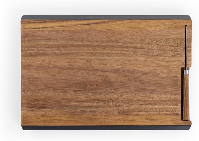 PICNIC TIME Formaggio Cheese Board with Chalkboard Cheese Makers, Charcuterie Board and Food Labels, Acacia Wood Cutting Board, (Acacia Wood)