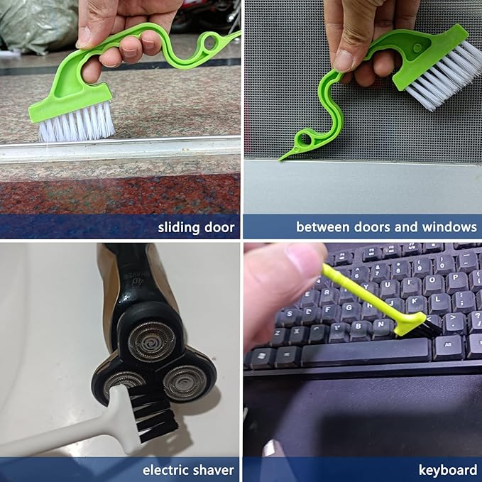 13Pcs Small Cleaning Brush Set, Hard Bristle Crevice Cleaning Brush, Long Handle Household Cleaning Tool Suitable for Cups, Bottles, Teapots, Corners, Sinks, Faucets, Toilets