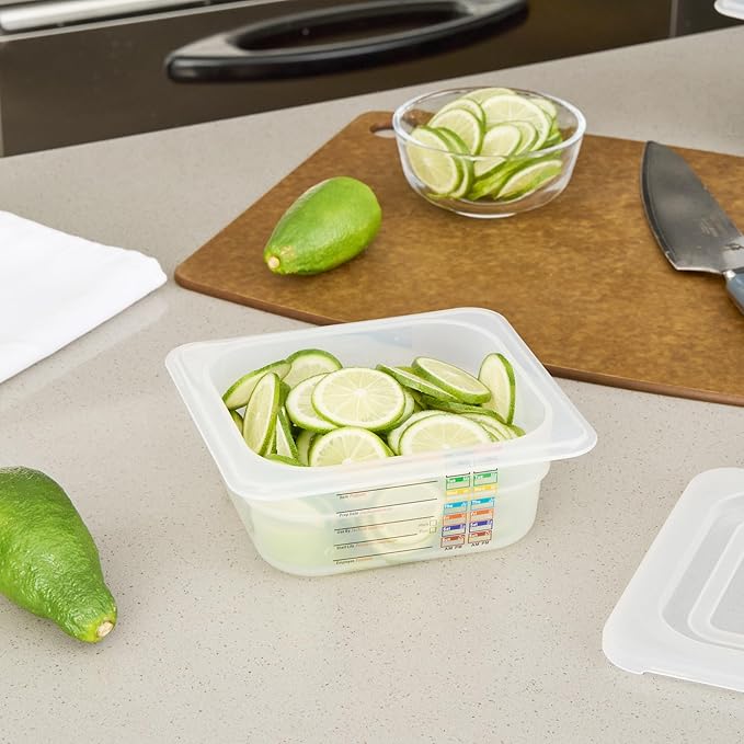 Restaurantware Food Storage Container 10 Pack of 6.8 x 6.2 x 2.5 Inches Plastic Stackable Storage Box White Reusable Label Container Dishwasher Safe For Restaurants And Kitchens