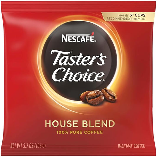 Nescafe Instant Coffee, Taster's Choice Light Roast, Foodservice Coffee, 3.7 oz Pouch
