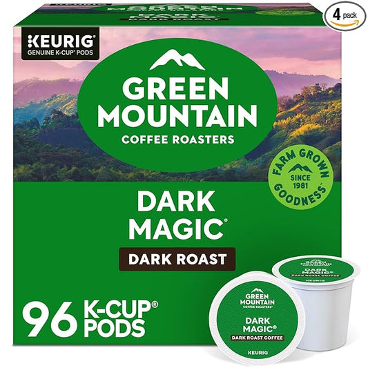 Green Mountain Coffee Roasters Dark Magic, Single-Serve Keurig K-Cup Pods, Dark Roast Coffee Pods, 96 Count
