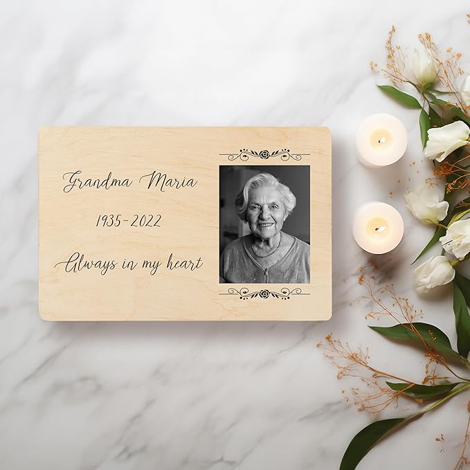 Creative Deco Personalized Wooden Storage Box Mourning Box | 11.8x7.87x5.51in (+-0.5) | Hinged Lid Handle Engraving | Unpainted Gift Box | Rough UNSANDED Keepsake Memory Souvenir Chest