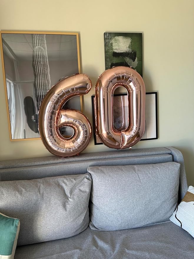 Rose Gold Number Balloon 19, Number Balloons, 40 Inch Ballon for 19th Girl Boy Birthday Party, Photo Prop, Wedding Anniversaries Events Decor