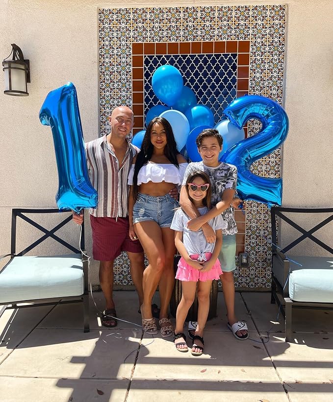 22 Balloons Number Birthday Party Decorations, 40 Inch Baloons for Women Men, Dark Blue Number Decor for Party, Marriage Proposal, Wedding Anniversaries Events