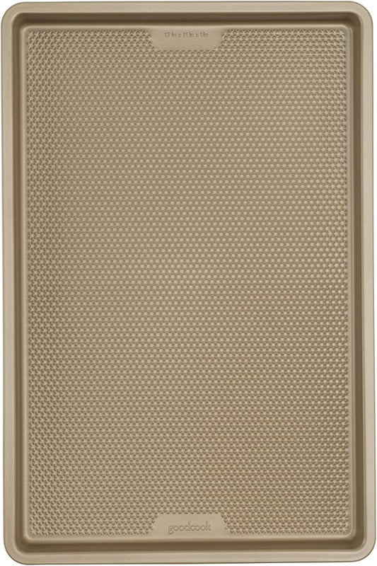 GoodCook BestBake Nonstick Textured Carbon Steel Cookie Sheet, 11" x 17", Large Baking Sheet, Even Heating, Scratch-Resistant, Non-Toxic, Durable, Ideal for Baking and Sheet Pan Dinners