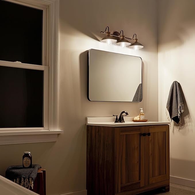 Kichler Lighting Clyde 26.25" 3 Light Vanity Light in Olde Bronze®
