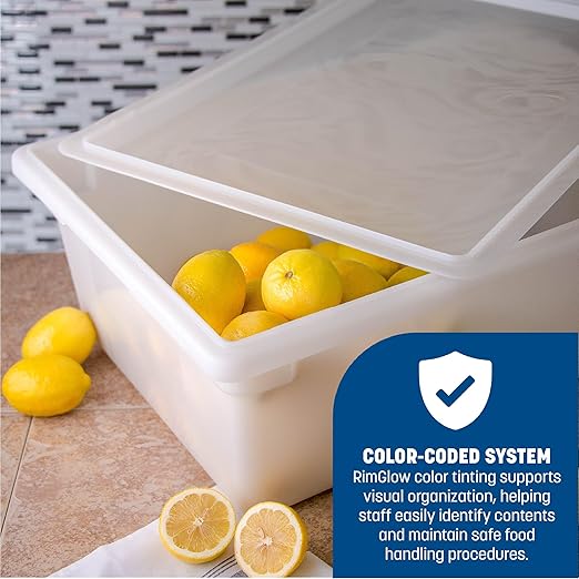 Carlisle FoodService Products Storplus Food Storage Container with Stackable Design for Catering, Buffets, Restaurants, Polyethylene (Pe), 12.5 Gallon, White