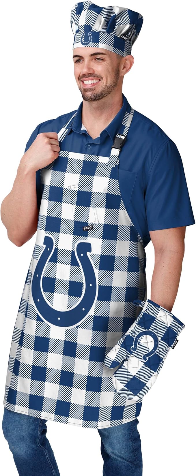 FOCO NFL Unisex-Adult NFL Team Logo Grilling Cooking Chef Gear - Oven Mitt