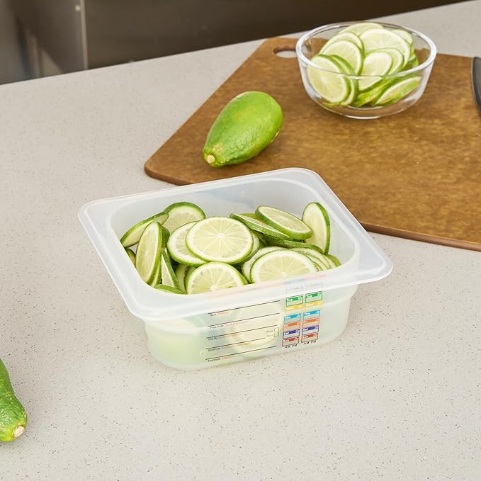 Restaurantware Food Storage Container 10 Pack of 6.8 x 6.2 x 2.5 Inches Plastic Stackable Storage Box White Reusable Label Container Dishwasher Safe For Restaurants And Kitchens
