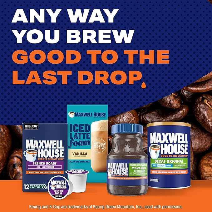 Maxwell House Original Blend Decaf Ground Coffee, Medium Roast, 11 Ounce Canister