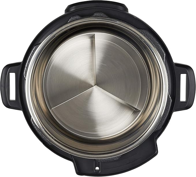 Instant Pot Official Round Nonstick Cook/Bake Pan with Lid & Removable Divider, Multi-Purpose, Heavy-Duty, Dishwasher Safe, Oven Safe, 7", 32 oz, Red, Compatible with 6-Quart and 8-Quart Cookers