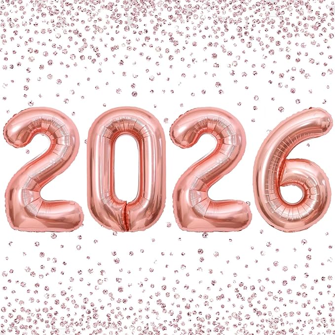 Champagne Gold 2026 Balloons - 40 inch Number Balloon - Graduation Balloons for Class of 2026 Decorations - Congrats Grad Balloons for Graduation Decorations 2026 - Grad Party Decor Supplies