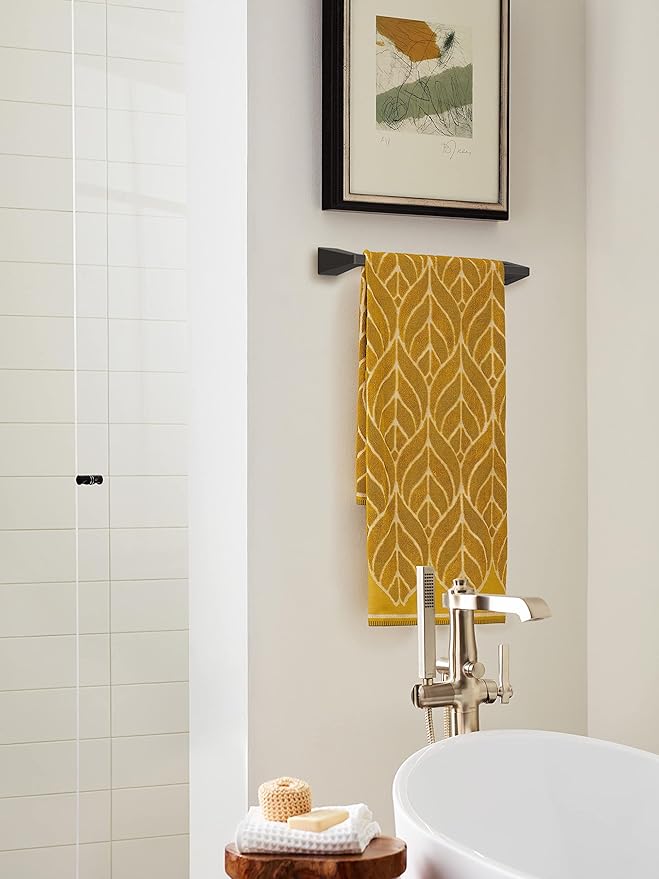 Amerock BH36003ORB | Oil Rubbed Bronze Towel Bar | 18 in (457 mm) Towel Rack | Blackrock | Bathroom Towel Holder | Bathroom Hardware | Bath Accessories