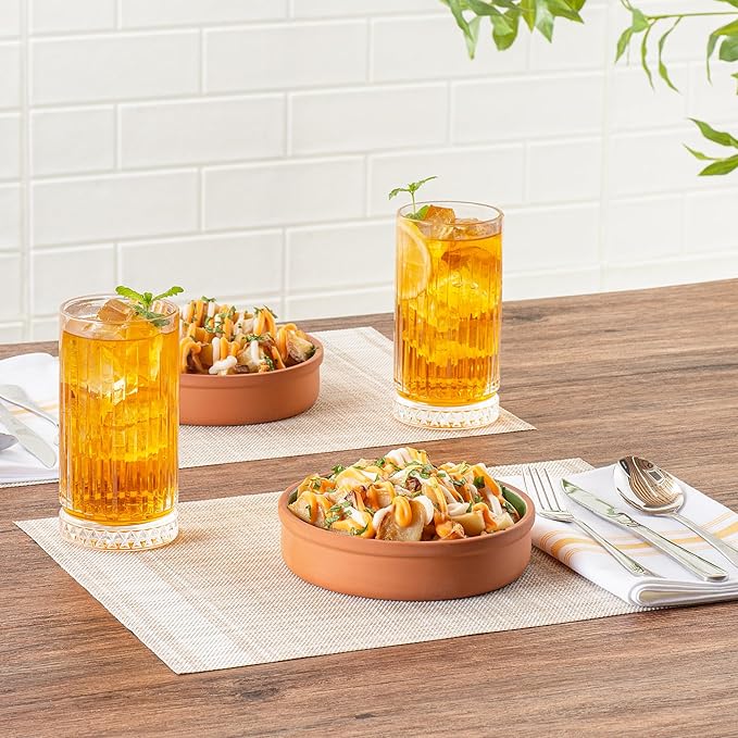 Restaurantware-Terra Tek 15.2 Ounce Terracotta Cazuelas, 2 Green Glazed Clay Pots For Cooking - Oven-Ready, Microwavable, Terracotta Serving Pots, Dishwashable, For Cooking And Serving