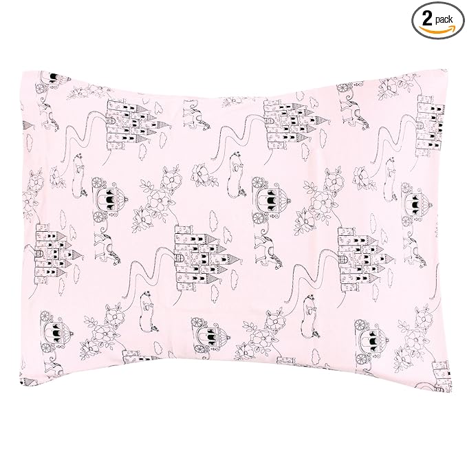 Hudson Baby Unisex Baby Cotton Toddler Pillow Case, Fairytale Princess, One Size