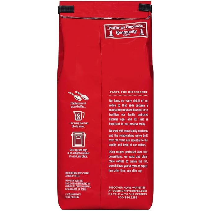 Community Coffee House Blend, Ground Coffee, Medium Dark Roast, 12 Ounce Bag (Pack of 1)
