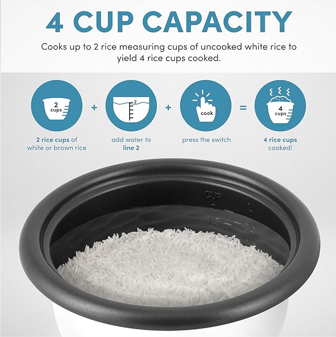 Aroma Housewares 4-Cups (Cooked) / 1Qt. Rice & Grain Cooker (ARC-302NGP), Pink
