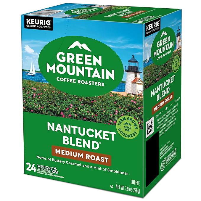 Green Mountain Coffee Nantucket Blend Keurig Single-Serve K-Cup Pods, Medium Roast Coffee, 96 Count