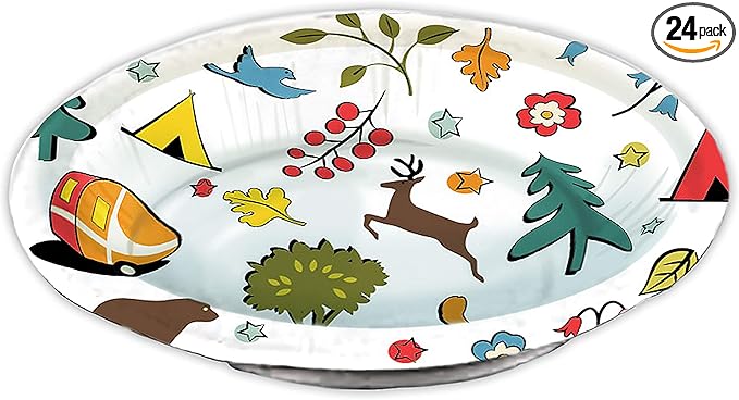 Camp Casual - CC-007WB Eco-Friendly 20 oz Paper Bowls 24 ct - Into The Woods