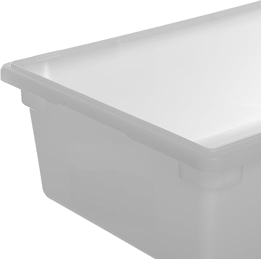 Carlisle FoodService Products Storplus Food Storage Container with Stackable Design for Catering, Buffets, Restaurants, Polyethylene (Pe), 12.5 Gallon, White, (Pack of 4)