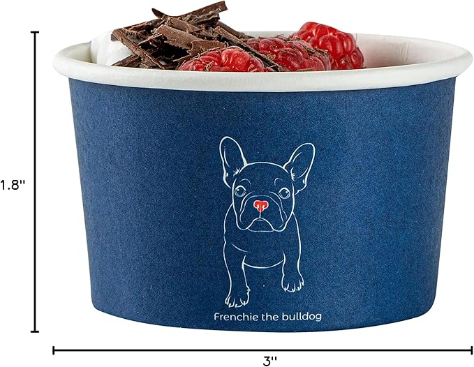 Restaurantware Blue 200 Count To Go Cup Disposable 3 x 3 x 1.8 Inches Paper Mini Cup Grease-Resistant Cup Recyclable Durable Design, Lids Sold Separately