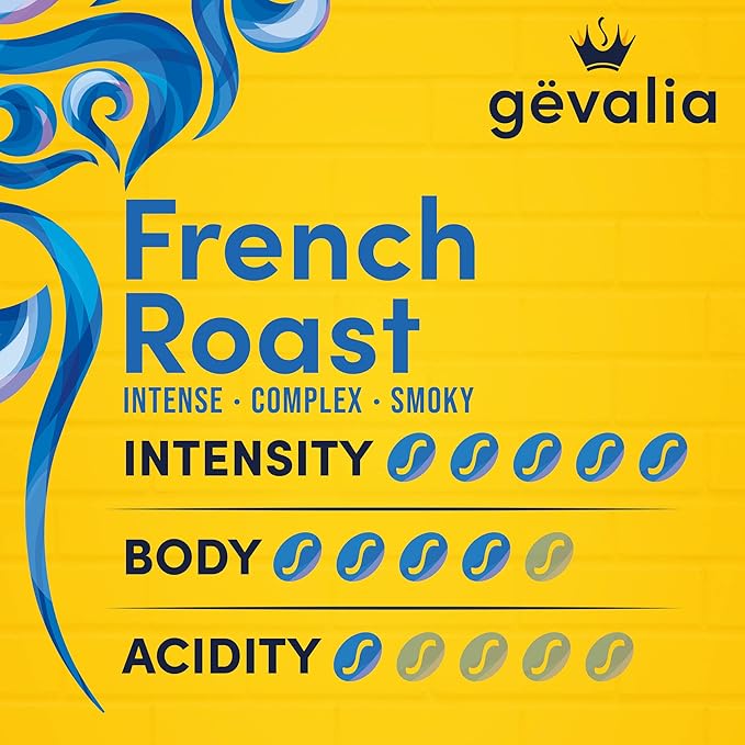 Gevalia French Roast Dark Roast Ground Coffee, 12 oz Bag