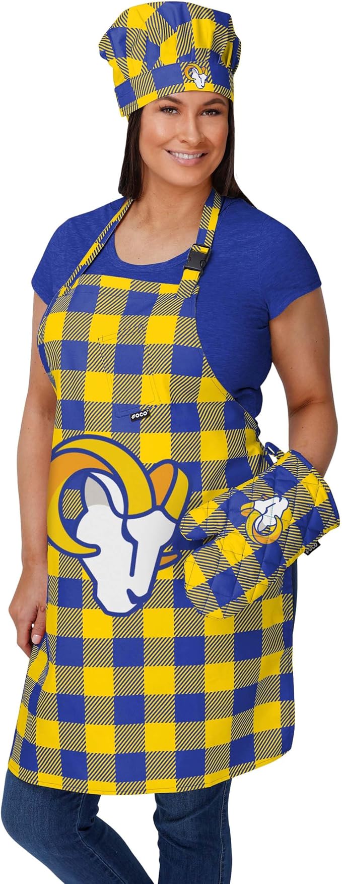 FOCO NFL Unisex-Adult NFL Team Logo Grilling Cooking Chef Gear - Oven Mitt