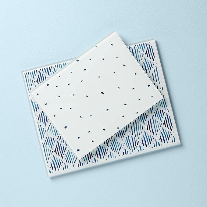 Lenox 895698 Blue Bay 2-Piece Glass Cutting Board Set