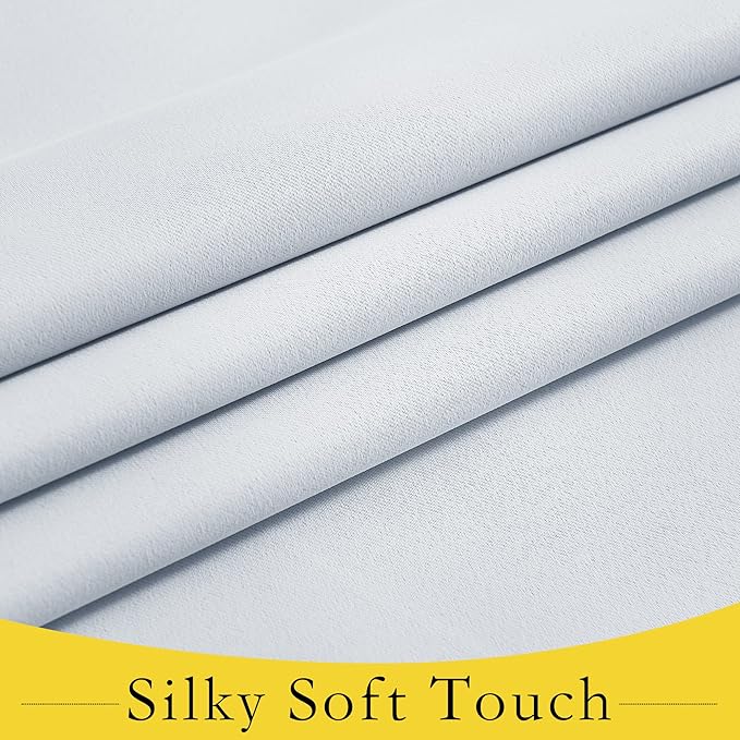 NICETOWN Door Curtain, Farmhouse Thermal Insulated Tricia Window Covering for Patio French Front Door Sidelight Curtain Tie up Shade, W36 x L72 inch, 1 Panel, Greyish White