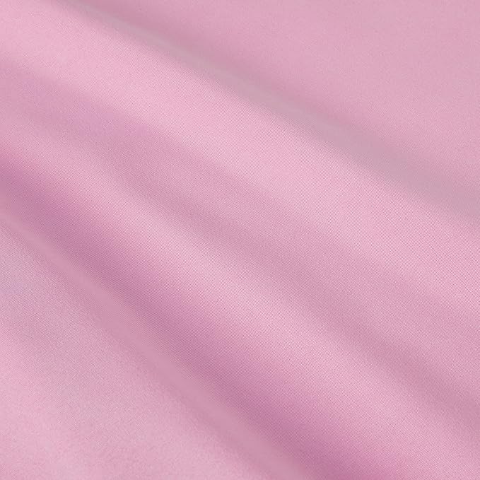 Amazon Basics 5-Piece Soft, Easy-Wash Microfiber Kid's Bed-in-a-Bag Bedding Set with Sheet and Comforter, Twin, Pink, Solid
