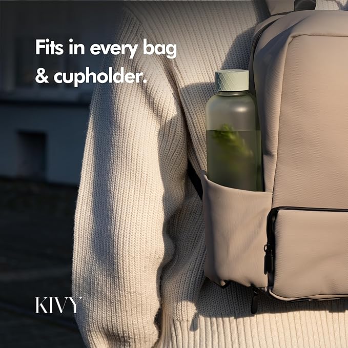 KIVY Slim Water Bottle 22oz [Lightweight & Shatterproof] - Reusable Tritan Water Bottle - Leak Proof Bottle for Women & Men - Water bottle no straw - Dishwasher Safe - BPA Free
