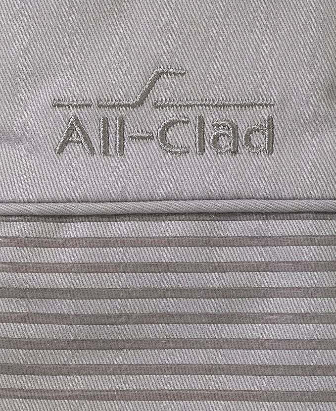 All-Clad Silicone Oven Mitts: Heat Resistant up to 500 Degrees - 100% Cotton & Silicone, 14"x7" Oven Mitt for Kitchen and Barbeque, 2-Pack, Titanium
