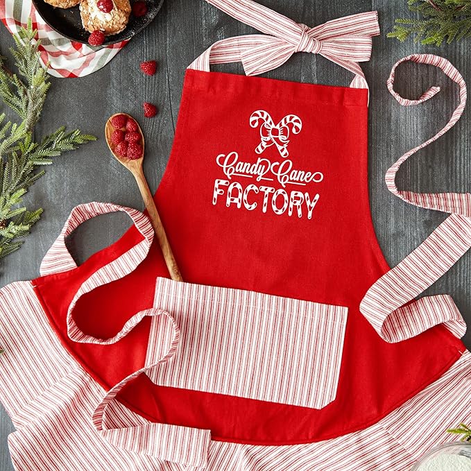 DII Women's Christmas Kitchen Apron Adjustable Adult Size for Cooking, Baking, Crafting & Entertaining