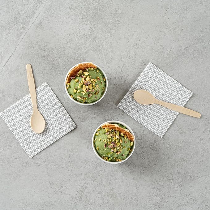 Restaurantware Coppetta 3-Ounce Dessert Cups, 200 Disposable Ice Cream Cups - Lids Sold Separately, Sturdy, Camouflage Paper FroYo Bowls, For Hot And Cold Foods, Perfect For Gelato Or Mousse