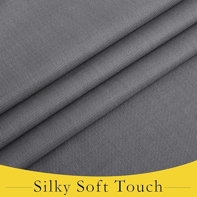 NICETOWN Linen Blackout RV Camper Curtains for Small WIindow, Classroom Door Covering for Privacy, Lockdown Shade with Hook, 1 Panel, 24 inch Wide x 18 inch Long, Grey