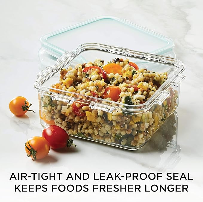 LOCK & LOCK Purely Better Tritan Container/Square Food Storage Bin, 20 Ounce, Clear