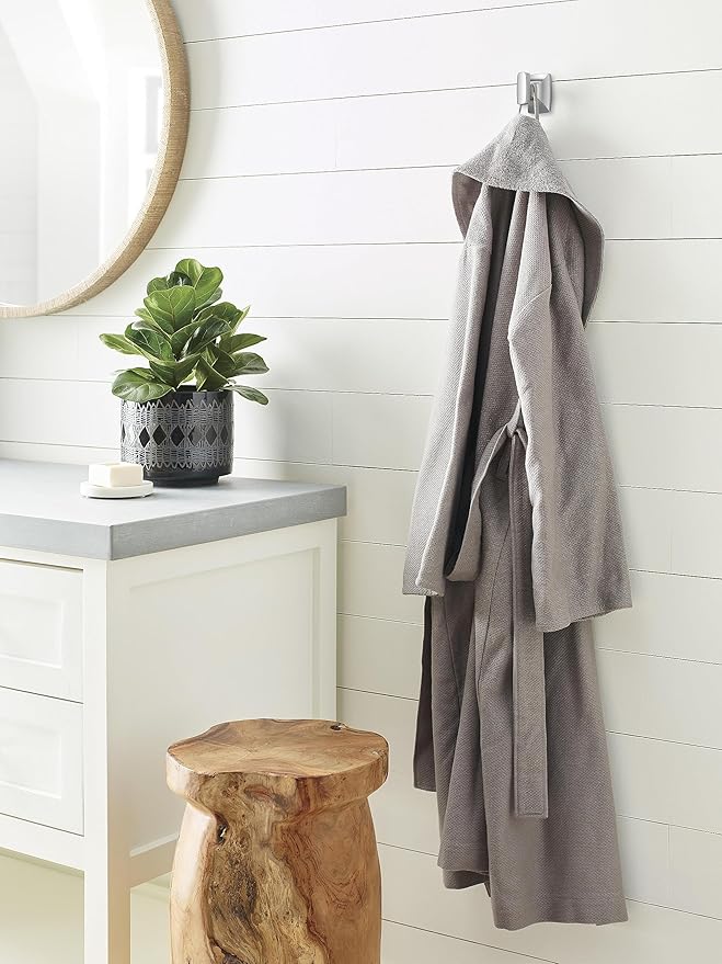 Amerock BH36010PN | Polished Nickel Single Robe Hook | 2-5/8 in. (67 mm) Length Towel Holder | Highland Ridge | Towel Hook for Bathroom | Bathroom Hardware | Bath Accessories